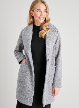 Grey Marl Crombie Coat