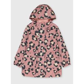 Pink Leopard Print Shower Resistant Jacket