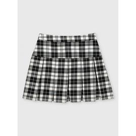 TEEN Mono Check Box Pleat Skirt