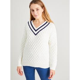Cream Cable Knit Cricket Jumper