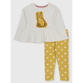 Bunny Top & Spotted Leggings Set