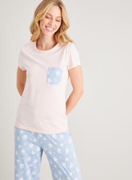 Pink & Blue Floral Cotton Pyjamas
