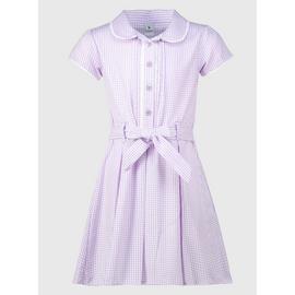 Purple gingham top school dress