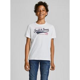 JACK & JONES Junior White Logo Print T-Shirt