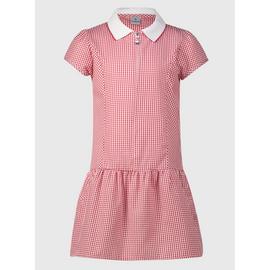 Buy Red Generous Fit Gingham Plus Fit School Dress 3 years