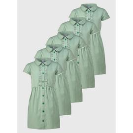 Green Classic Gingham Dress 5 Pack