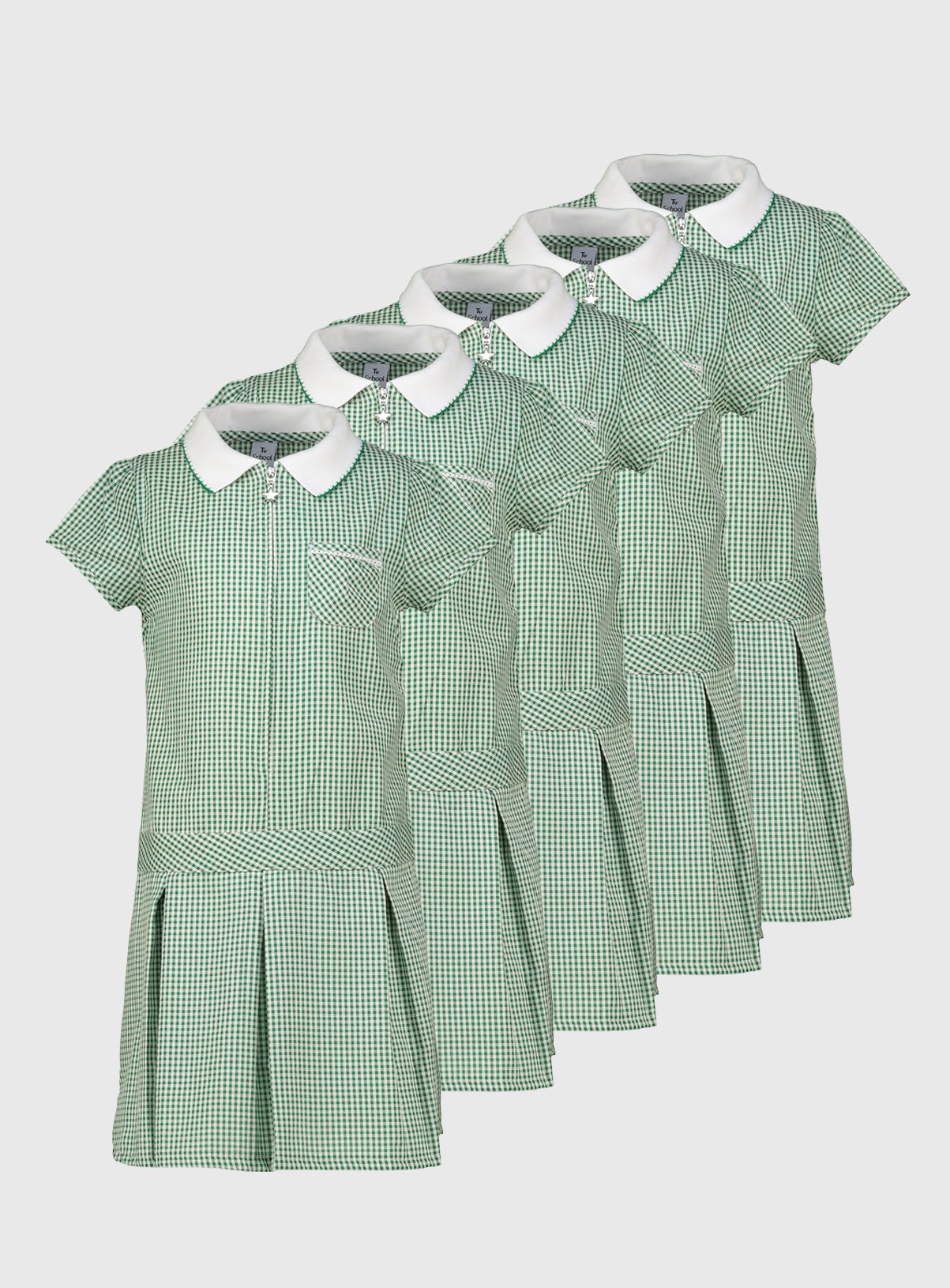 green primary school summer dress