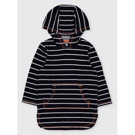 Navy Stripe Towelling Cover Up
