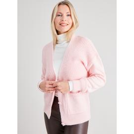 Pink V-Neck Knitted Cardigan