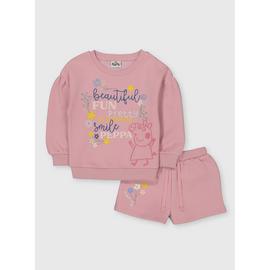 Peppa Pig Pink Sweatshirt & Shorts