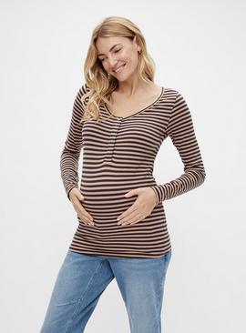 Stripe Maternity/Nursing Top