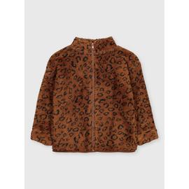 Leopard Print Zip-Through Fleece