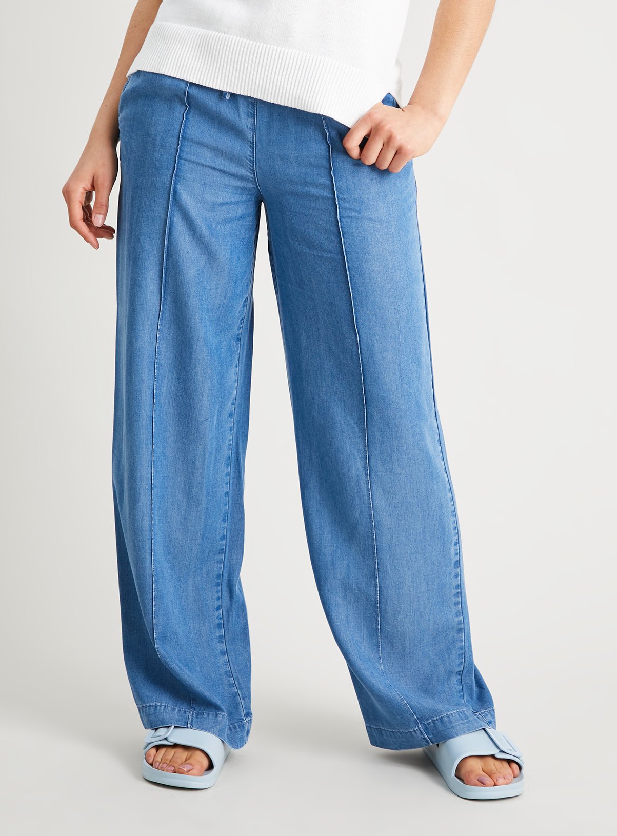 wide leg soft jeans