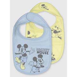 Disney Mickey Mouse Bibs 2 Pack - One Size
