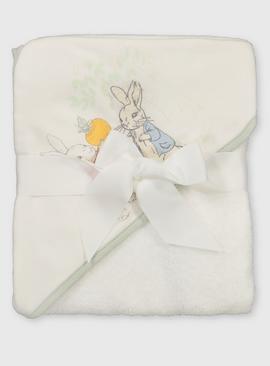 Peter Rabbit Cream Hooded Towel - One Size