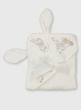 Peter Rabbit Cream Hooded Towel - One Size