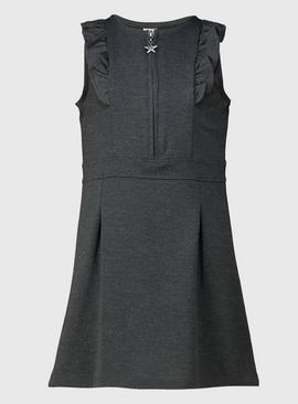 Grey Jersey Ruffle Dress 