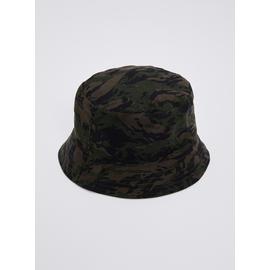 Camouflage & Beige Reversible Bucket Hat - One Size