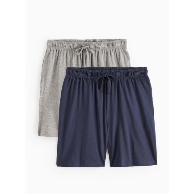 Buy Navy Grey Jersey Pyjama Shorts 2 Pack L Pyjamas Tu