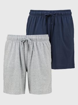 Navy & Grey Jersey Lounge Shorts 2 Pack