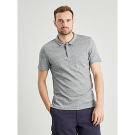 Grey Space Dye Polo Shirt