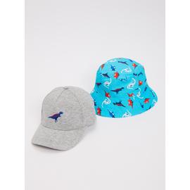 Dinosaur Bucket Hat & Cap 2 Pack