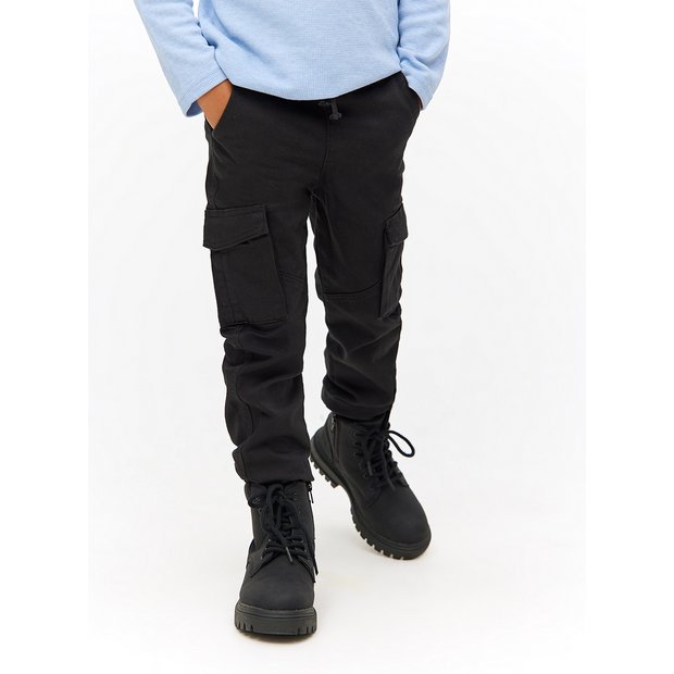 Buy Black Cargo Trousers 3 years, Trousers and joggers