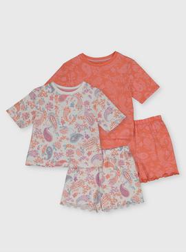 Paisley Print Shortie Pyjama 2 Pack