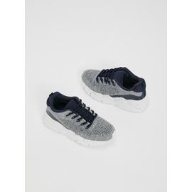 Grey Knitted Chunky Trainers