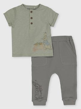 Peter Rabbit Green T-Shirt & Grey Joggers