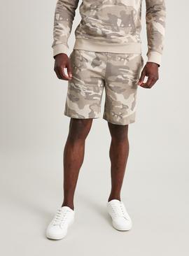Stone Camouflage Jersey Shorts