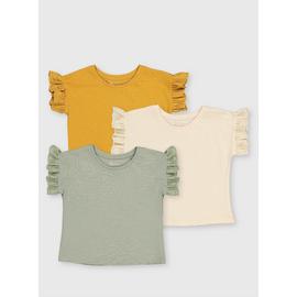 Broderie Sleeve T-Shirts 3 Pack