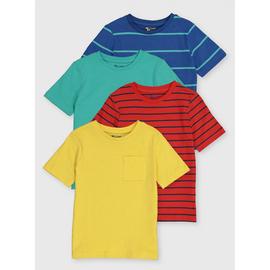 Primary Stripe T-Shirts 4 Pack