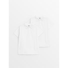 White Unisex Polo Shirts 2 Pack 