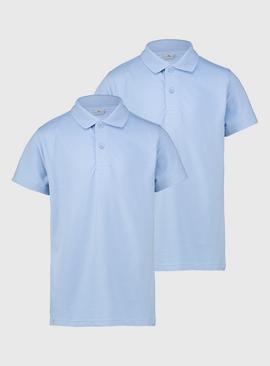 Blue Unisex Polo Shirt 2 Pack