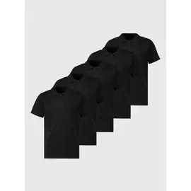 Black Unisex Polo Shirt 5 Pack