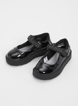 Black Patent Chunky Light Up Shoes