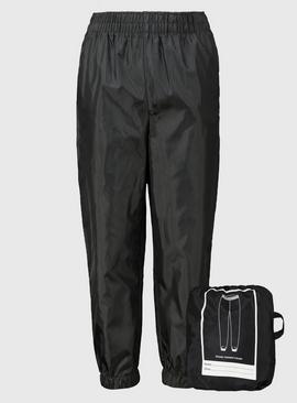 Black Unisex Shower Resistant Trouser 12 years