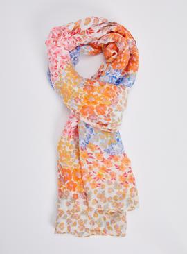 Bright Ditsy Floral Print Scarf - One Size