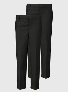 Black Pull-On Trousers 2 Pack 