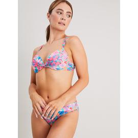 Bright Tropical Floral Moulded Cup Bikini Top