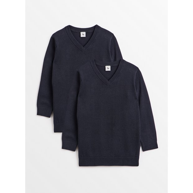 Navy blue v 2025 neck school jumper