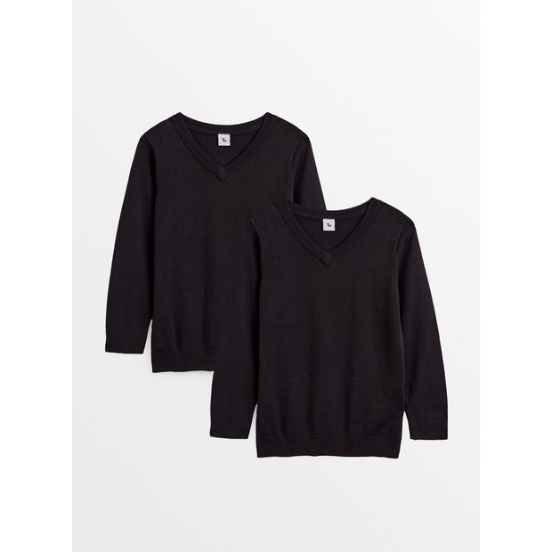 Next black outlet v neck jumper