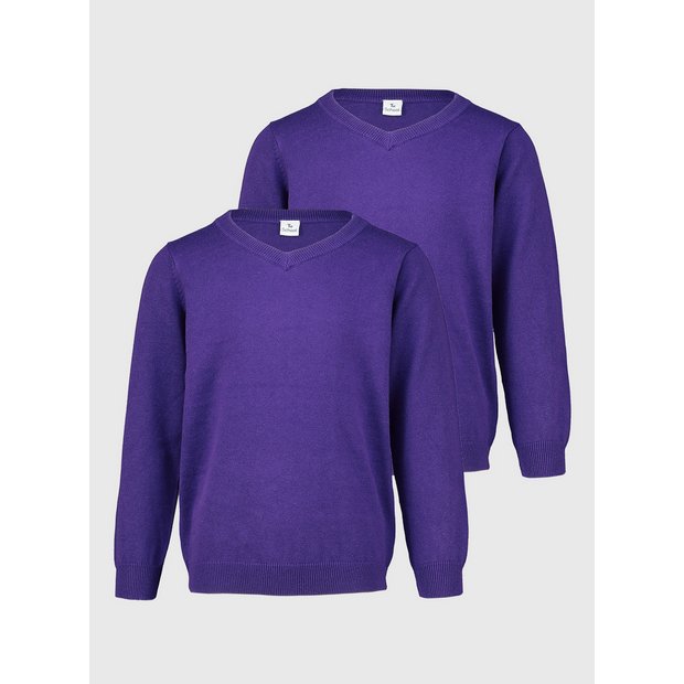 Black v neck school jumper sainsburys best sale