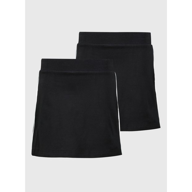 Buy Black Jersey Skort 2 Pack 3 years School trousers and shorts