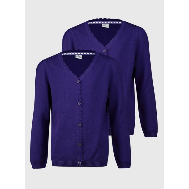 Buy Purple Scalloped Cardigan 2 Pack 4 years School cardigans Tu