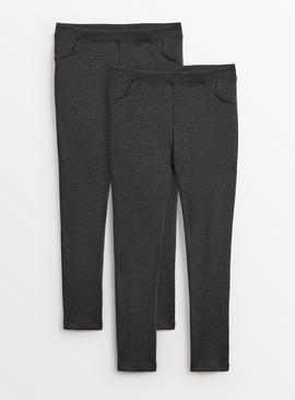 Grey Skinny Jersey Trousers 2 Pack