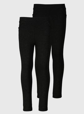 Black Skinny Jersey Trousers 2 Pack