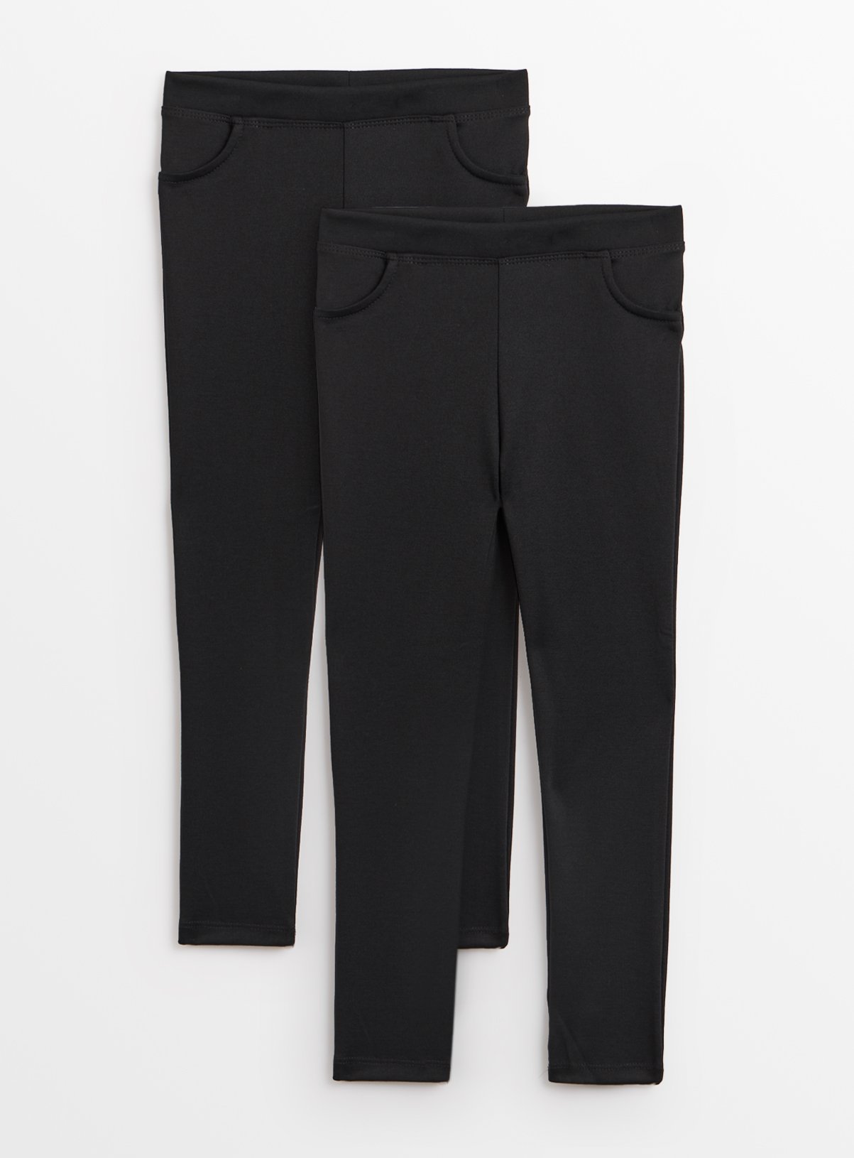 2 Pack Black Skinny Jersey Trousers 14 years