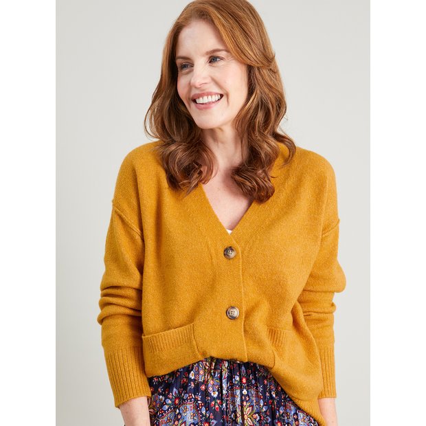 Sainsburys deals mustard cardigan